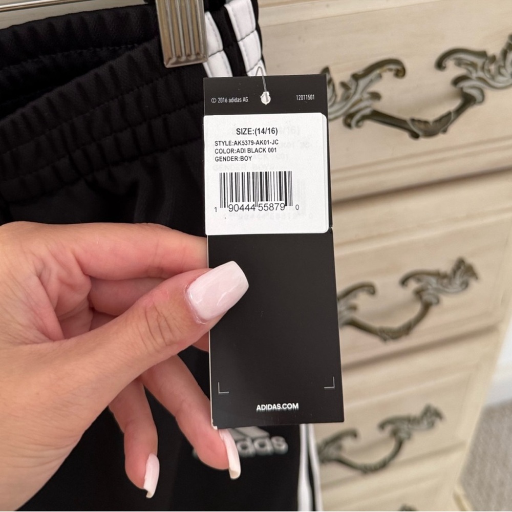 Adidas Boys Black Essential Training Pants - Picture 5 of 5
